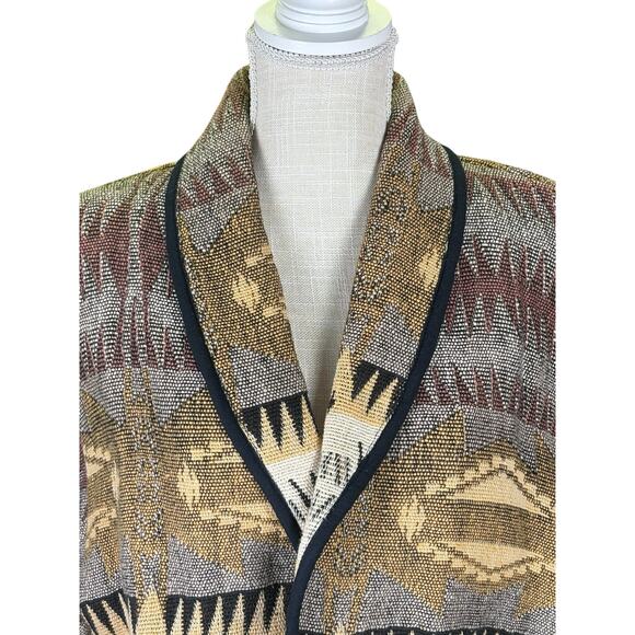 Vintage Crazy Cowgirl Blazer Jacket Women's XL Tapestry Cropped Western Country - Picture 2 of 7